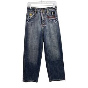Notorious Big 1972 Jeans Youth Size 16 Actual 28Wx28L Blue Denim High Rise